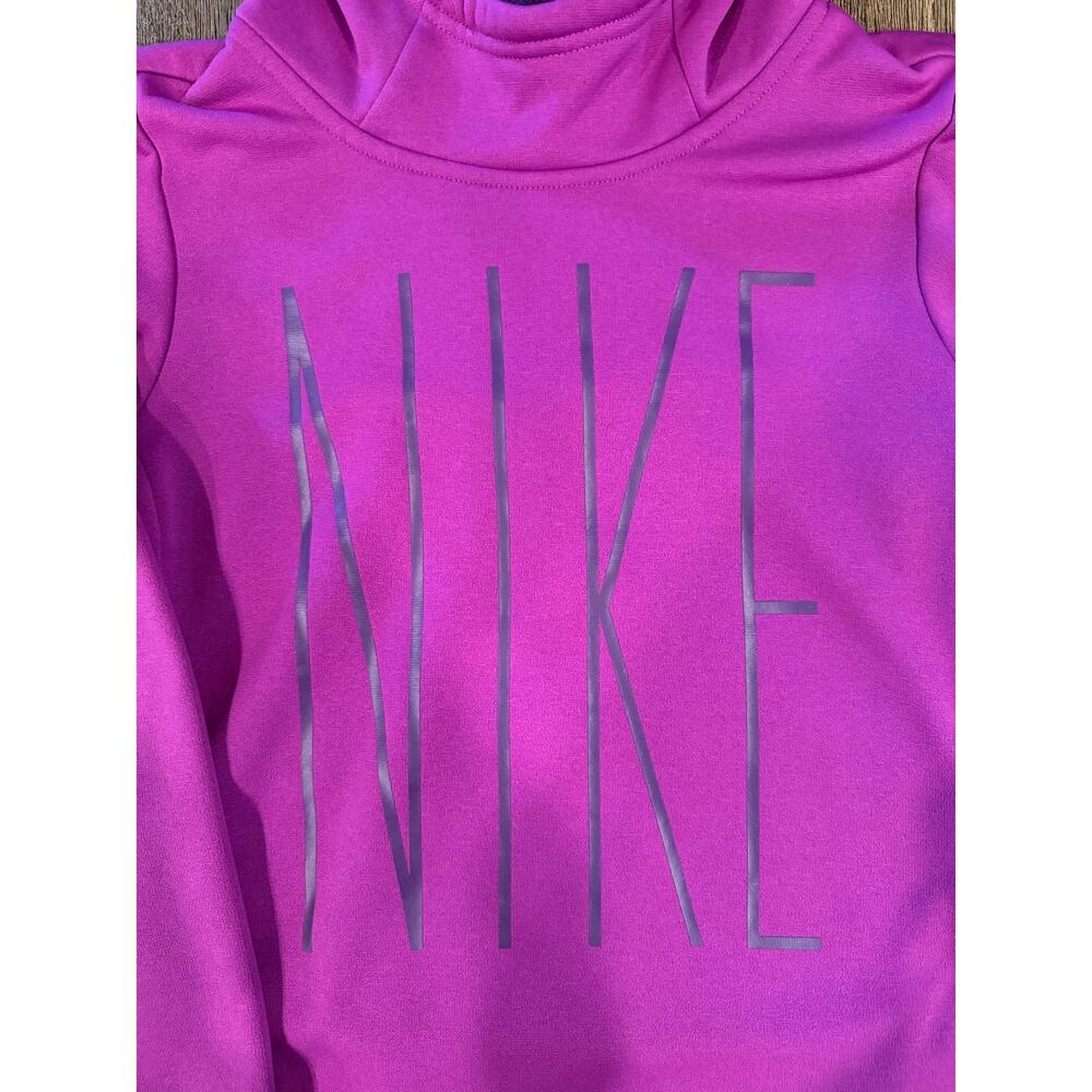 Nike Sportswear Girls Purple Therma Hoodie Sweatshirt - Picture 3 of 5